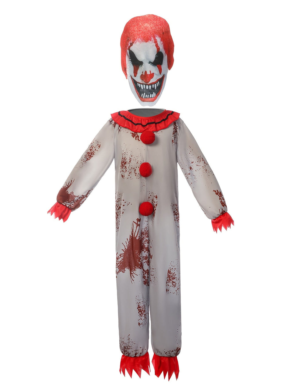 Jongens Halloween kostuum als horror clown