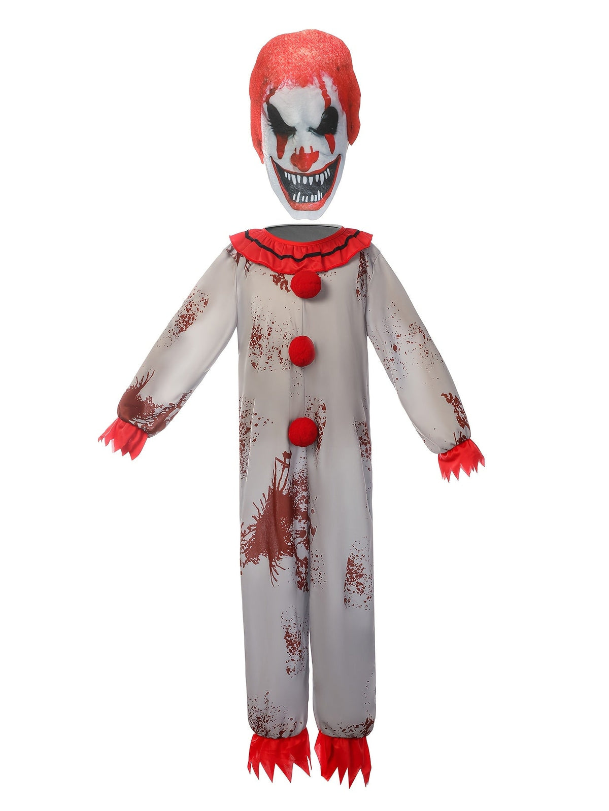 Jongens Halloween kostuum als horror clown