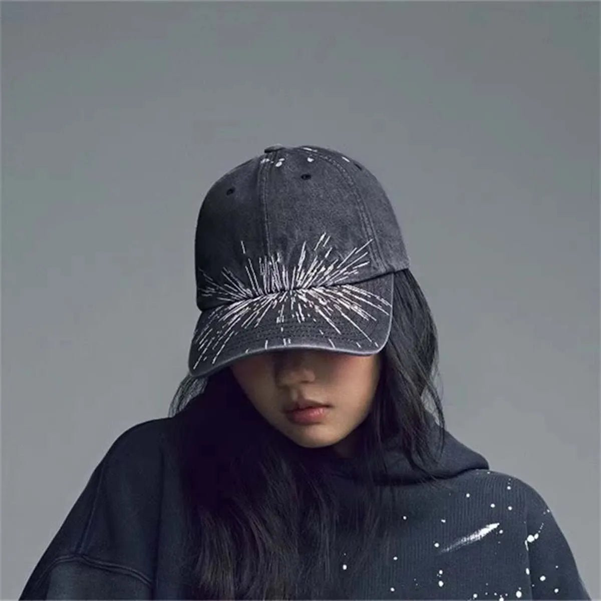 Hot-selling 2 Styles Washed Cotton Baseball Cap With Printed Distressed Soft Top Denim Hat Vintage Hat For Men & Women - Spotlights shopping