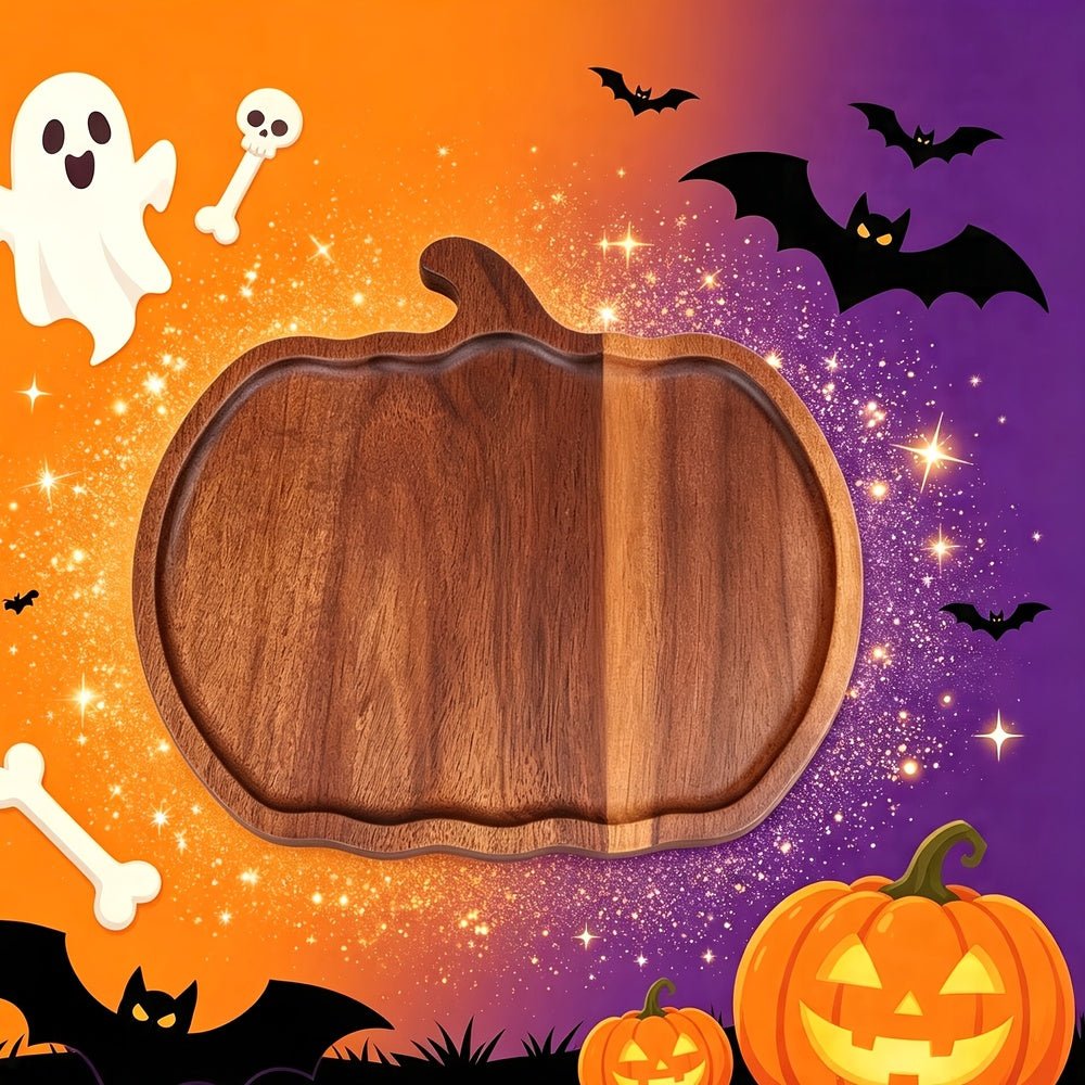 Houten Pompoen Dienblad – Decoratief Dienblad voor Feestdagen - Spotlights shopping