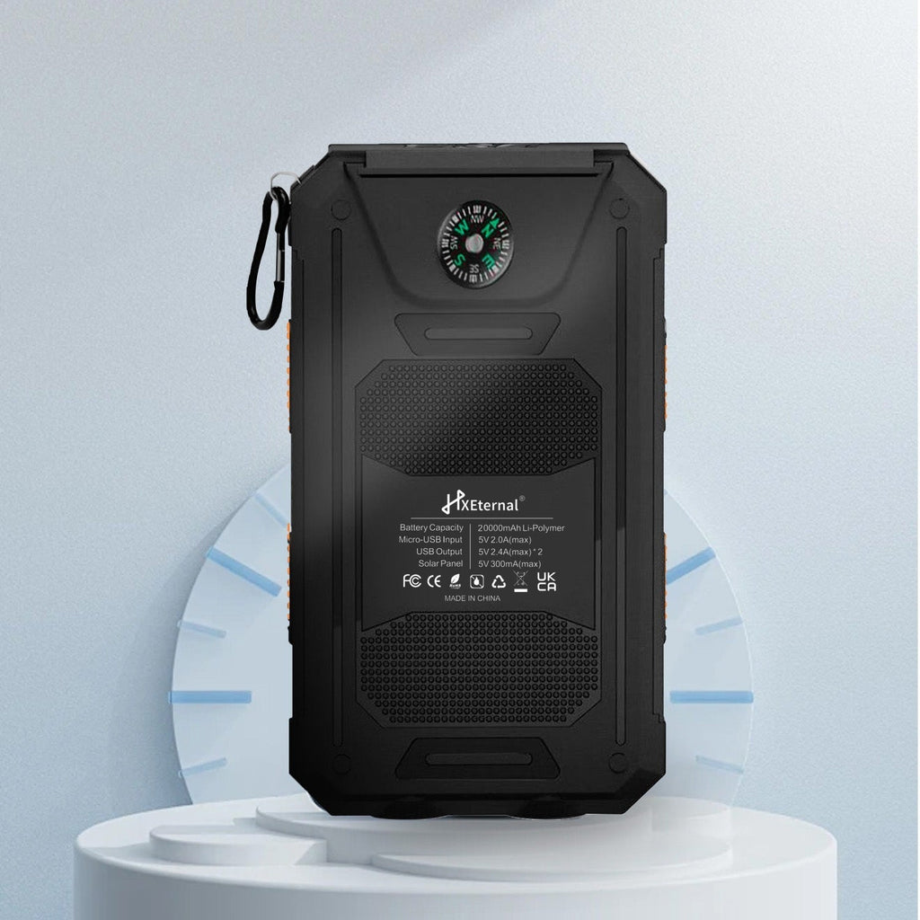 HXETERNAL Solar Powerbank 20000 mAh met LED - Spotlights shopping