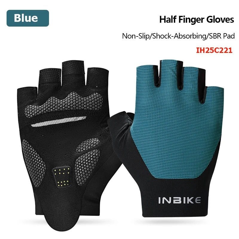 INBIKE zomer fietshandschoenen met gevoerde handpalm voor racefiets en MTB