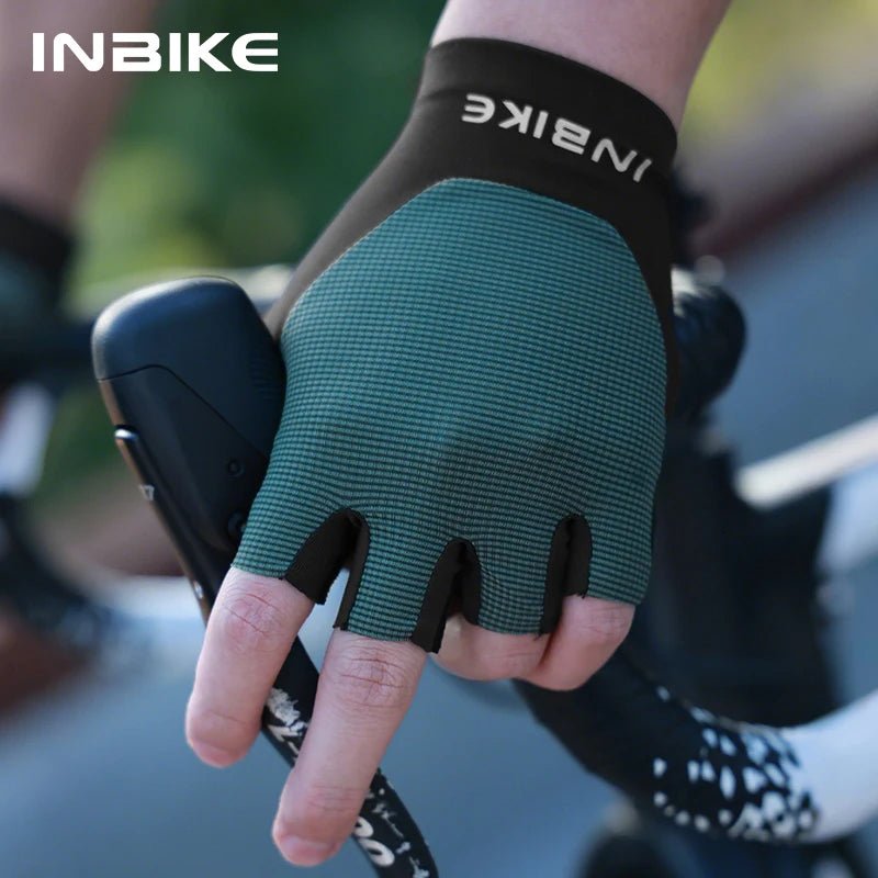 INBIKE zomer fietshandschoenen met gevoerde handpalm voor racefiets en MTB