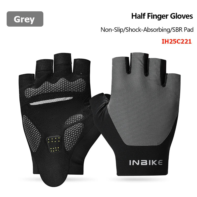 INBIKE zomer fietshandschoenen met gevoerde handpalm voor racefiets en MTB