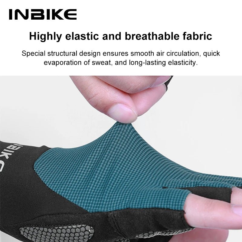 INBIKE 2025 Summer Cycling Gloves for Men Shock-Absorbing Padded Breathable Bicycle Gloves MTB Road Mountain Bike Riding Gloves - Spotlights shopping