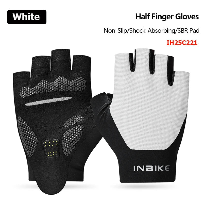INBIKE zomer fietshandschoenen met gevoerde handpalm voor racefiets en MTB