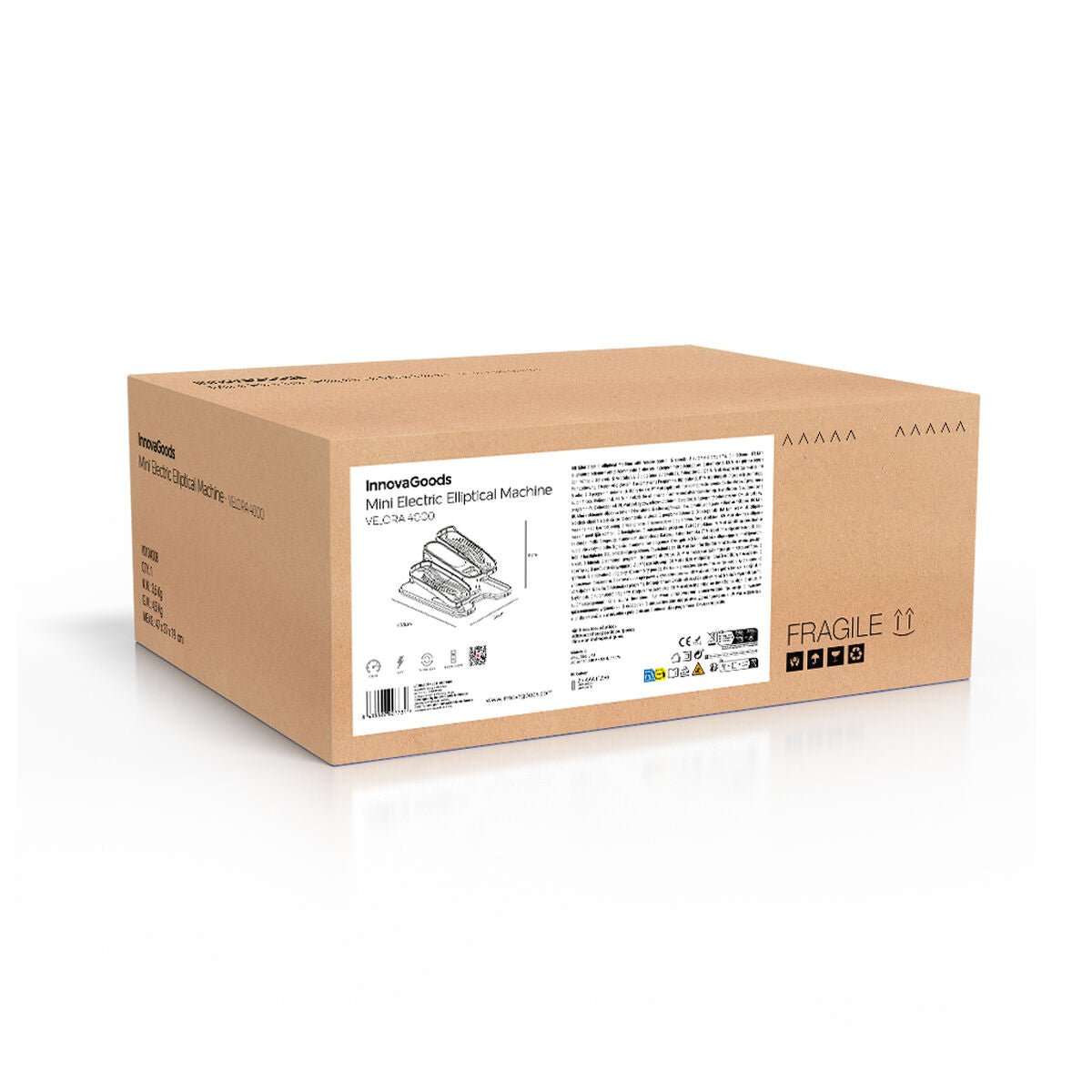 Velora 4000 elektrische beentrainer met LCD-display en afstandsbediening