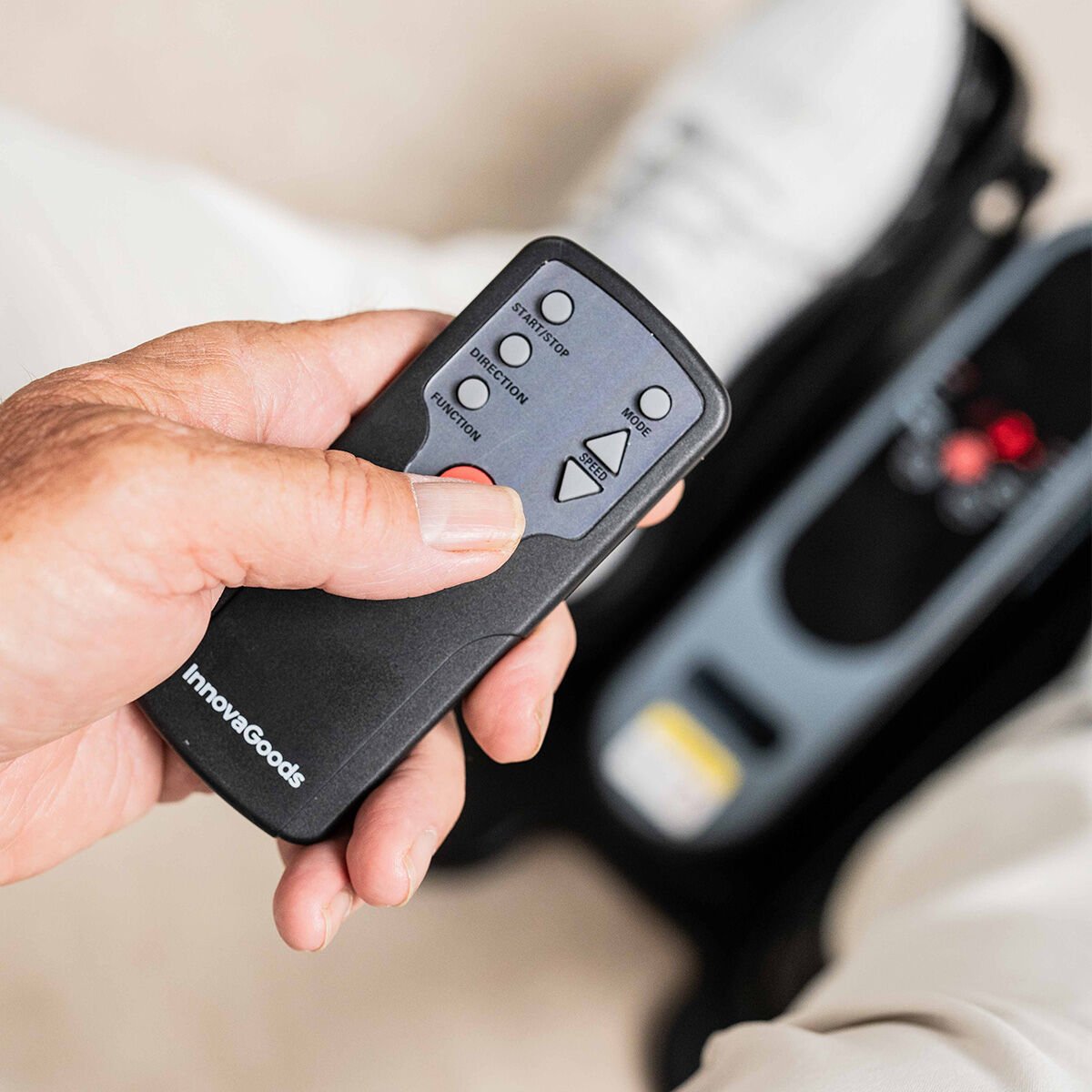 Velora 4000 elektrische beentrainer met LCD-display en afstandsbediening