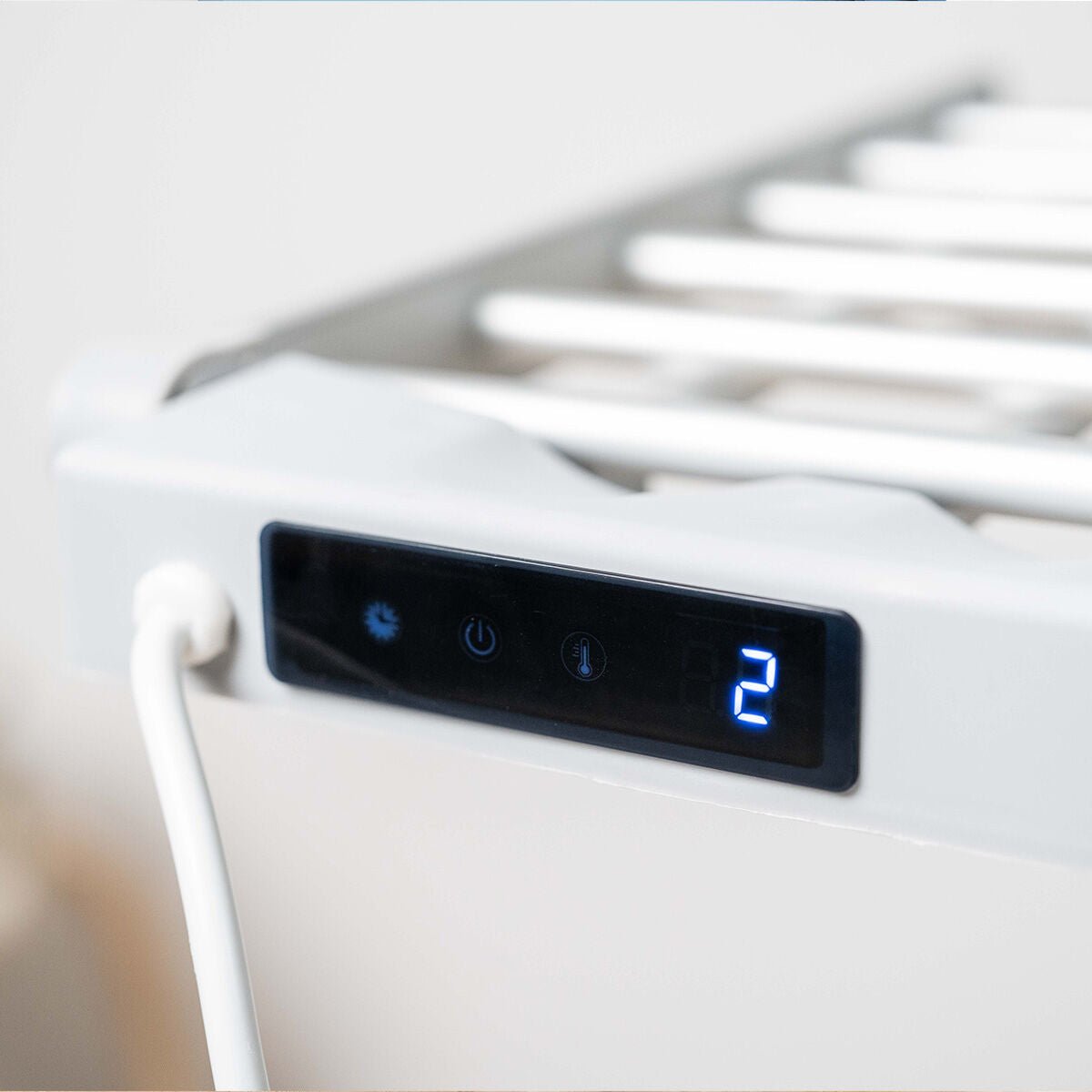 Warmmat elektrisch droogrek met 20 verwarmde stangen touchscreen en zijvleugels