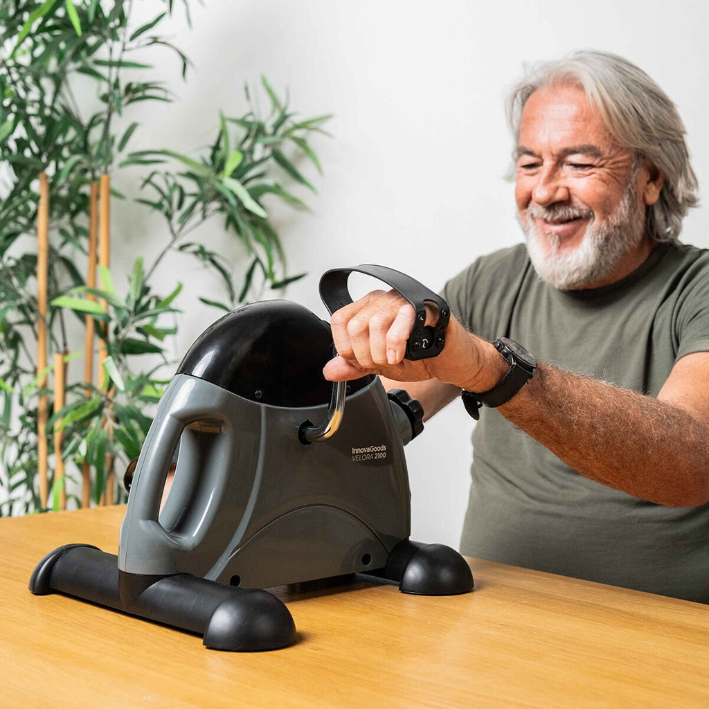 Velora 2100 mini hometrainer voor armen en benen met LCD-display en antislipmat