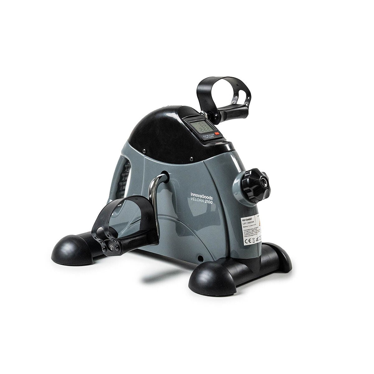 Velora 2100 mini hometrainer voor armen en benen met LCD-display en antislipmat