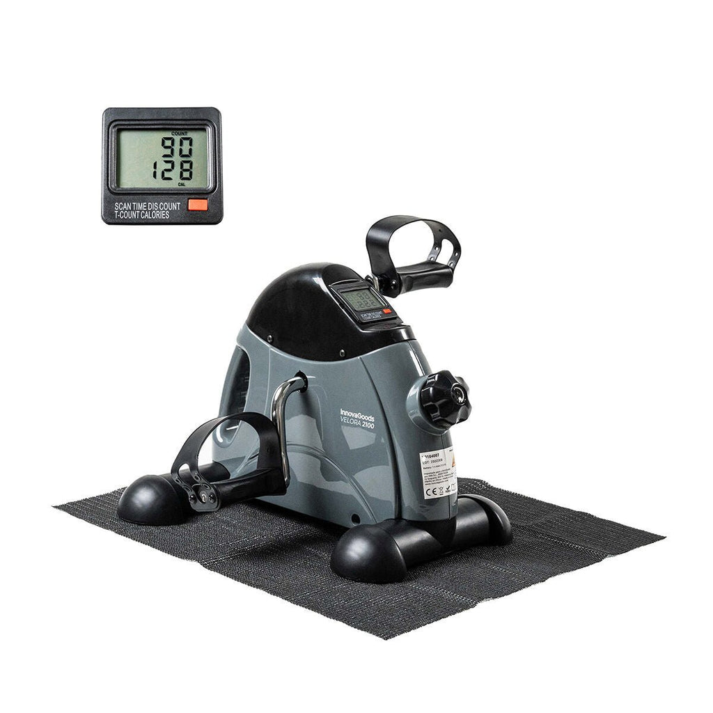 Velora 2100 mini hometrainer voor armen en benen met LCD-display en antislipmat