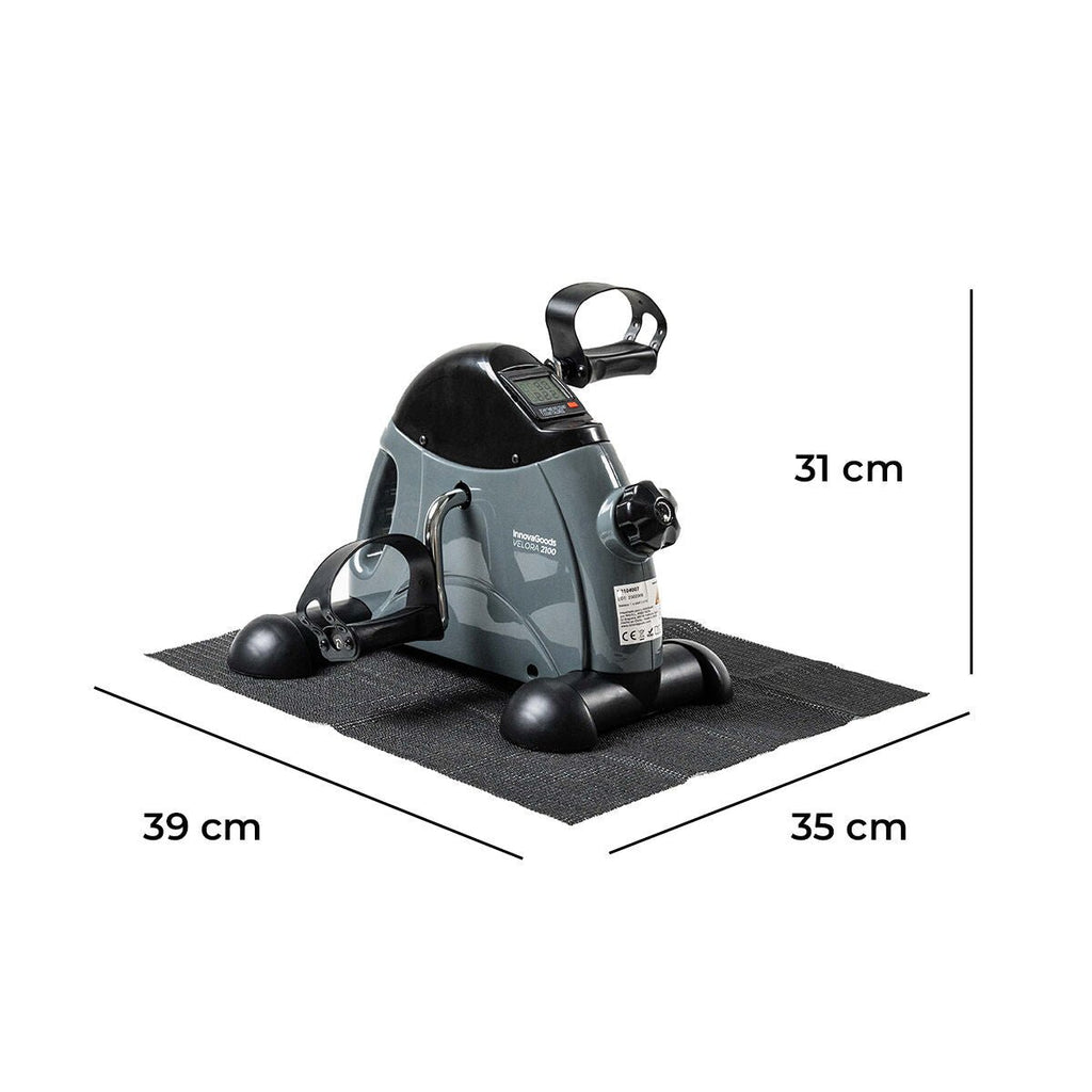 Velora 2100 mini hometrainer voor armen en benen met LCD-display en antislipmat