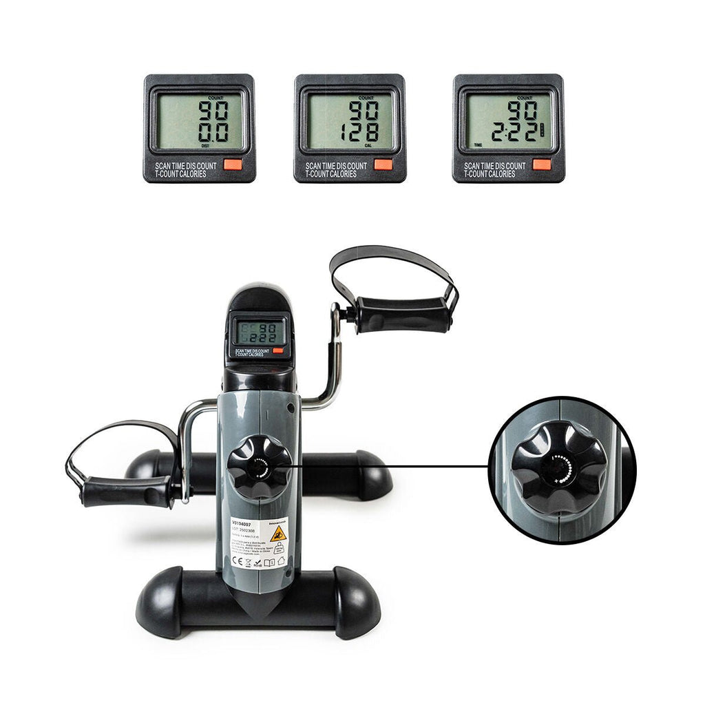 Velora 2100 mini hometrainer voor armen en benen met LCD-display en antislipmat