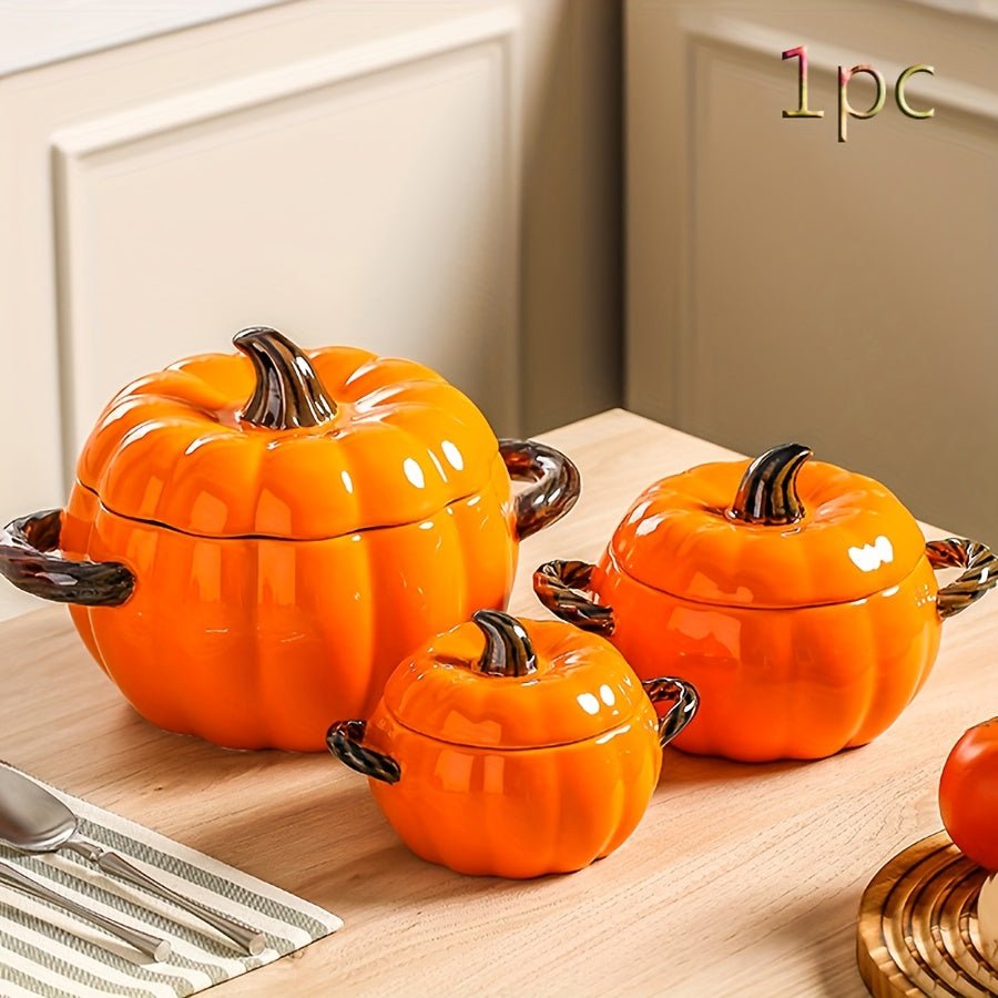 Keramische Pompoen Kom met Deksel – Halloween & Herfst - Spotlights shopping