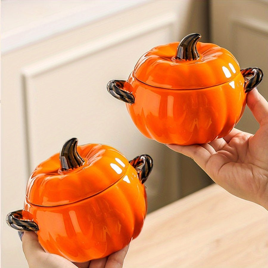 Keramische Pompoen Kom met Deksel – Halloween & Herfst - Spotlights shopping