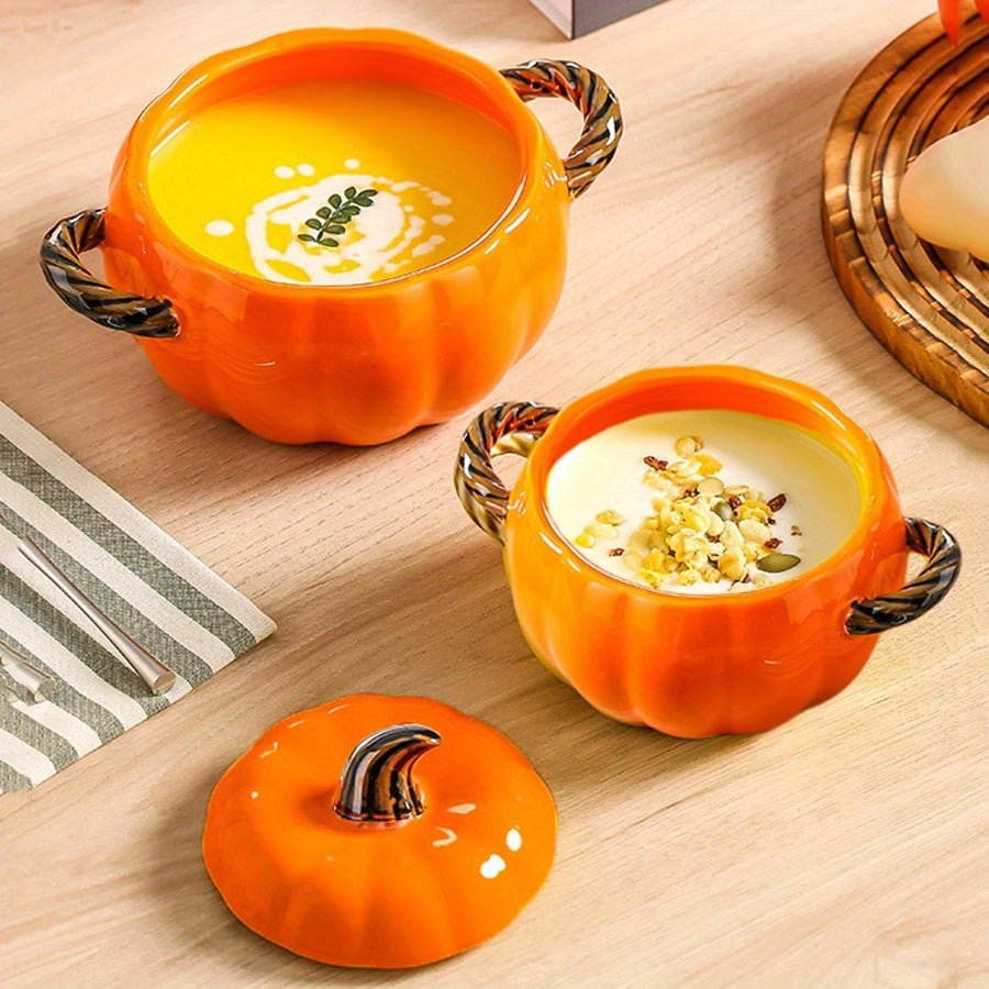 Keramische Pompoen Kom met Deksel – Halloween & Herfst - Spotlights shopping