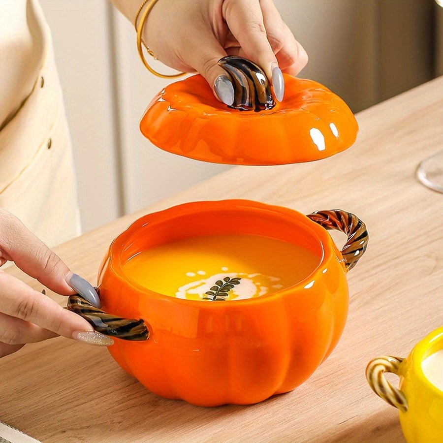 Keramische Pompoen Kom met Deksel – Halloween & Herfst - Spotlights shopping