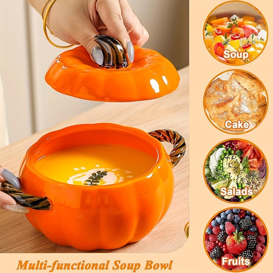 Keramische Pompoen Kom met Deksel – Halloween & Herfst - Spotlights shopping