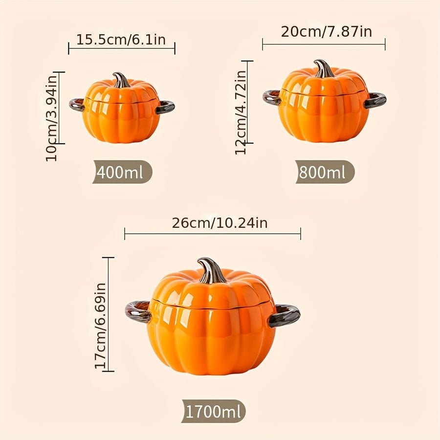 Keramische Pompoen Kom met Deksel – Halloween & Herfst - Spotlights shopping