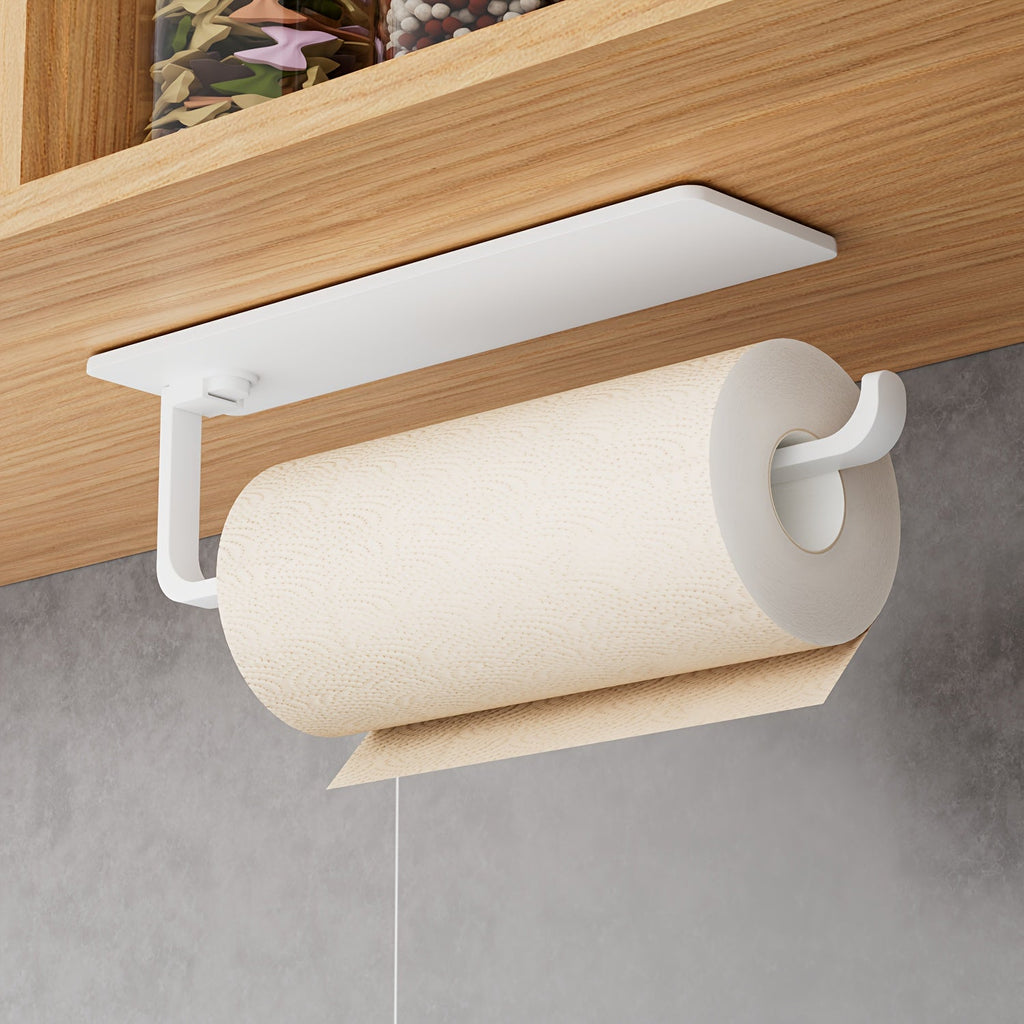 Keukenpapierhouder voor onder de kast met ruimtebesparend ontwerp