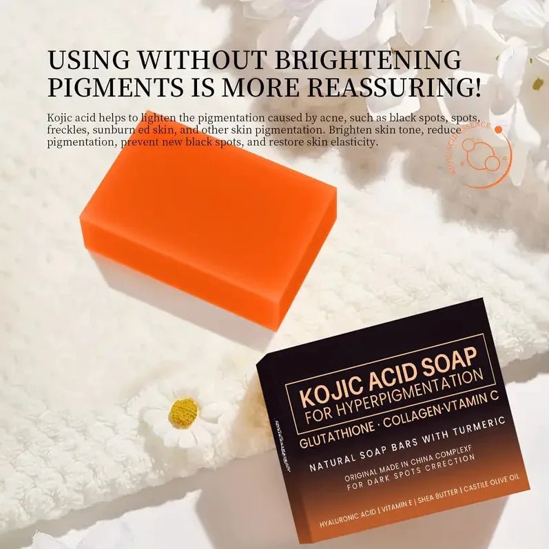 Kojic Acid Brightening Soap met kurkuma, retinol en vitaminen voor dagelijkse huidverzorging