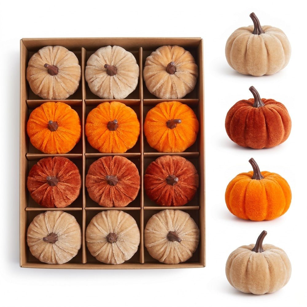 Kunstpompoenen Set 11-delig – Fluwelen Herfstdecoratie - Spotlights shopping