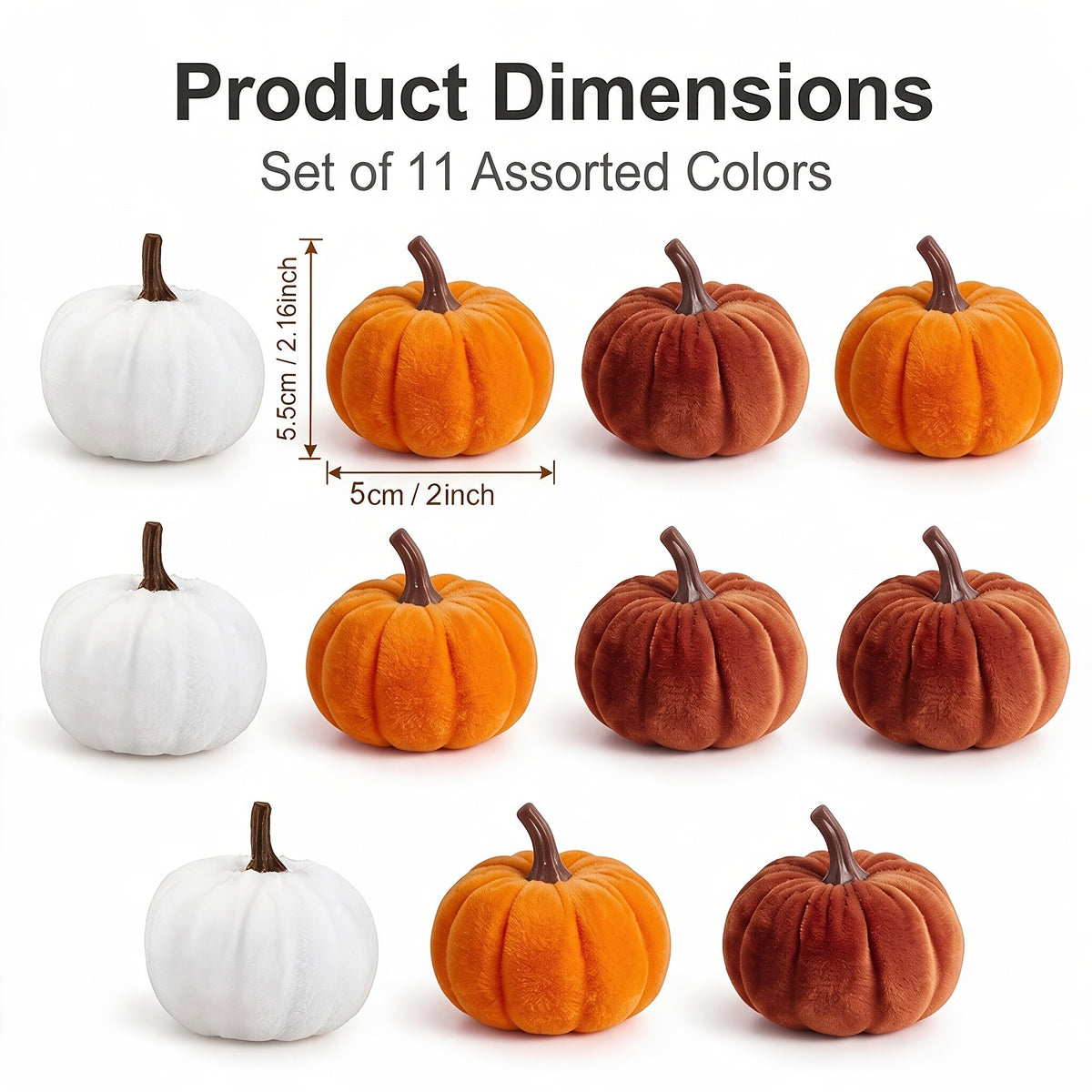 Kunstpompoenen Set 11-delig – Fluwelen Herfstdecoratie - Spotlights shopping