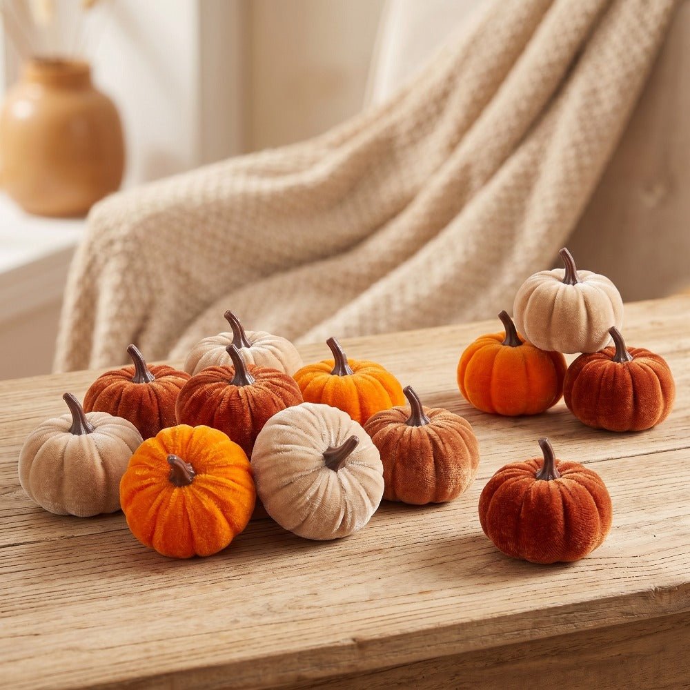 Kunstpompoenen Set 11-delig – Fluwelen Herfstdecoratie - Spotlights shopping