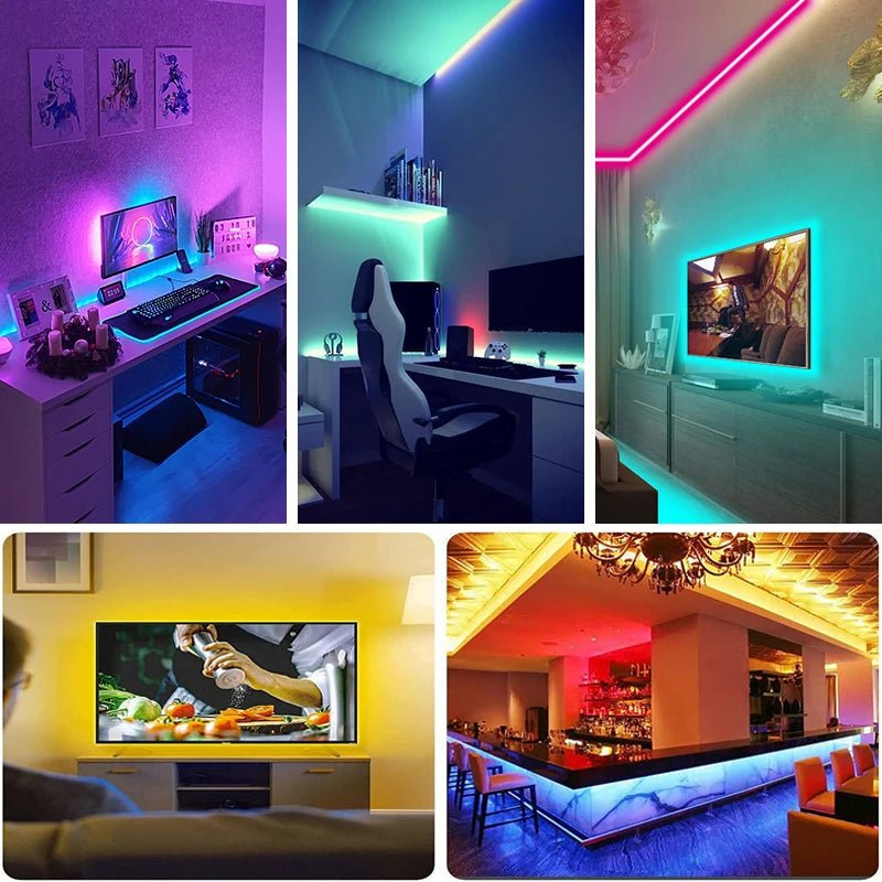 RGB LED Strip met afstandsbediening voor sfeerverlichting in woonkamer, slaapkamer en TV-achtergrond