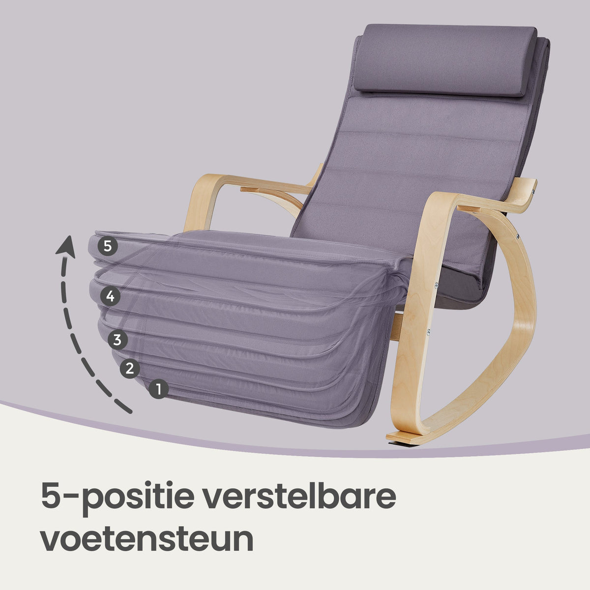 LEDREM Schommelstoel met Verstelbare Voetensteun - Spotlights shopping