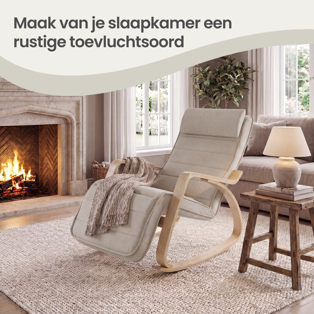 LEDREM Schommelstoel met Verstelbare Voetensteun - Spotlights shopping