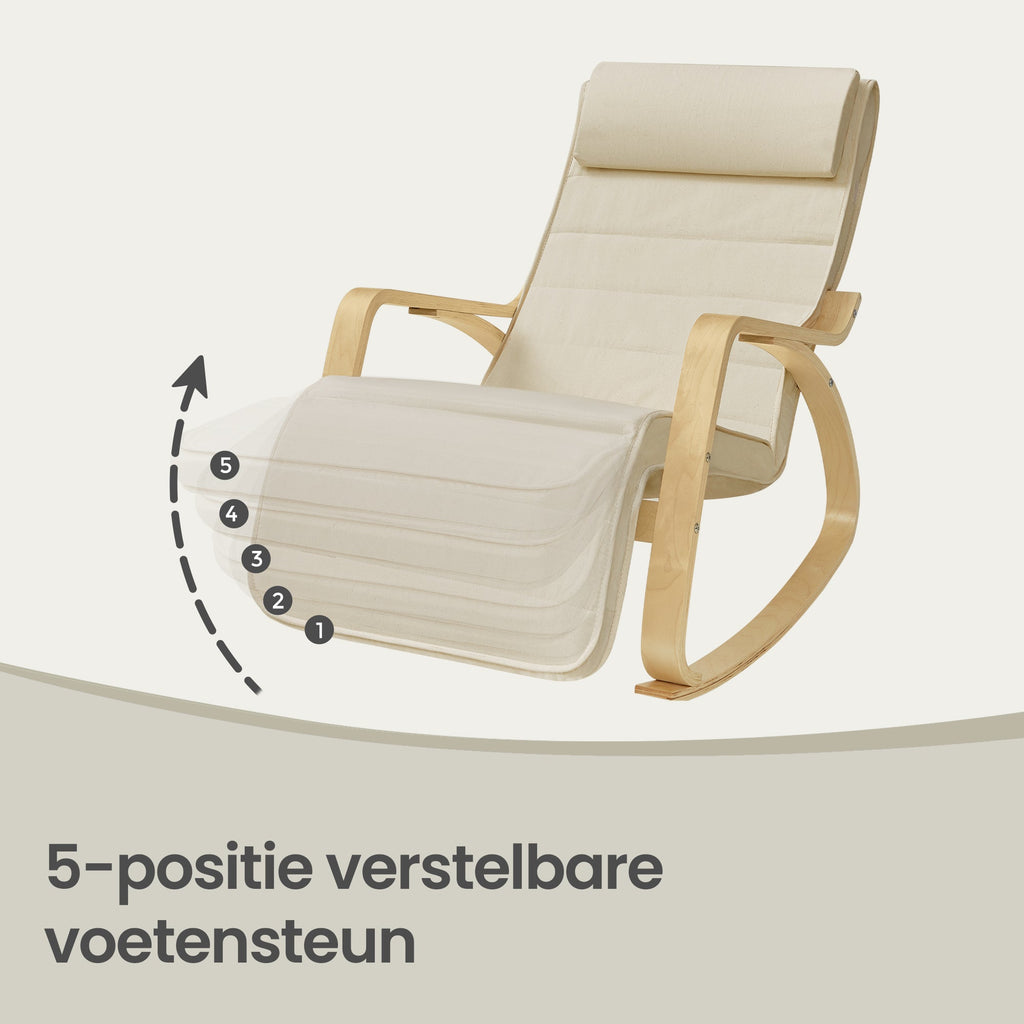 LEDREM Schommelstoel met Verstelbare Voetensteun - Spotlights shopping