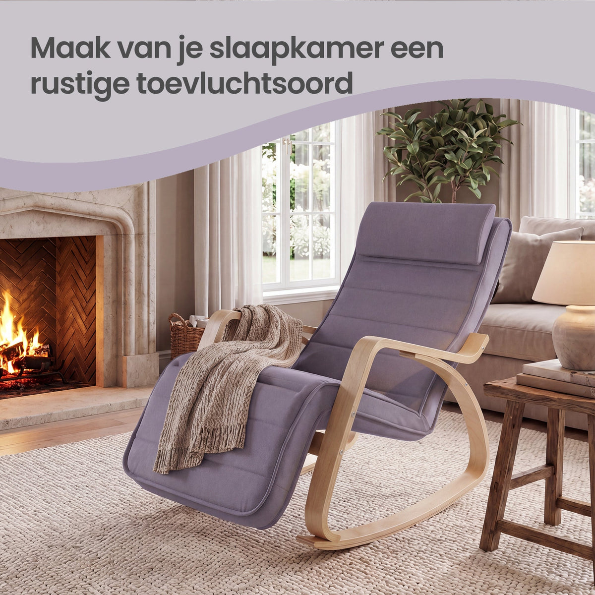 LEDREM Schommelstoel met Verstelbare Voetensteun - Spotlights shopping