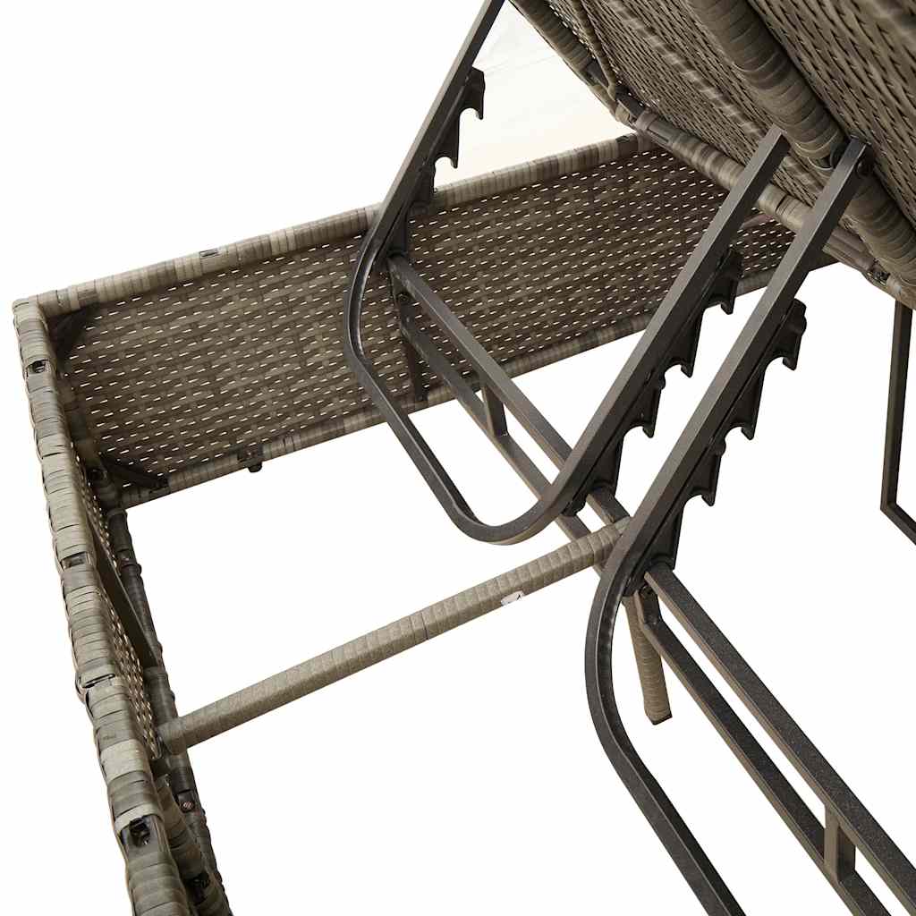 Ligbed Tweepersoons Met Dak En Gordijn Poly Rattan - Spotlights shopping