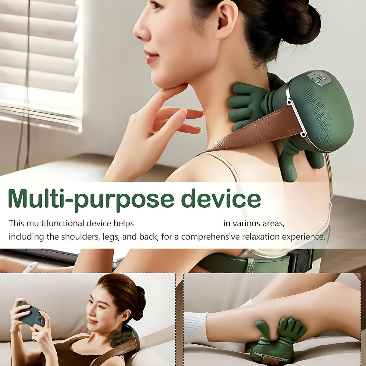 Little Turtle Nek- en Schoudermassager – Oplaadbaar met Warmtefunctie - Spotlights shopping