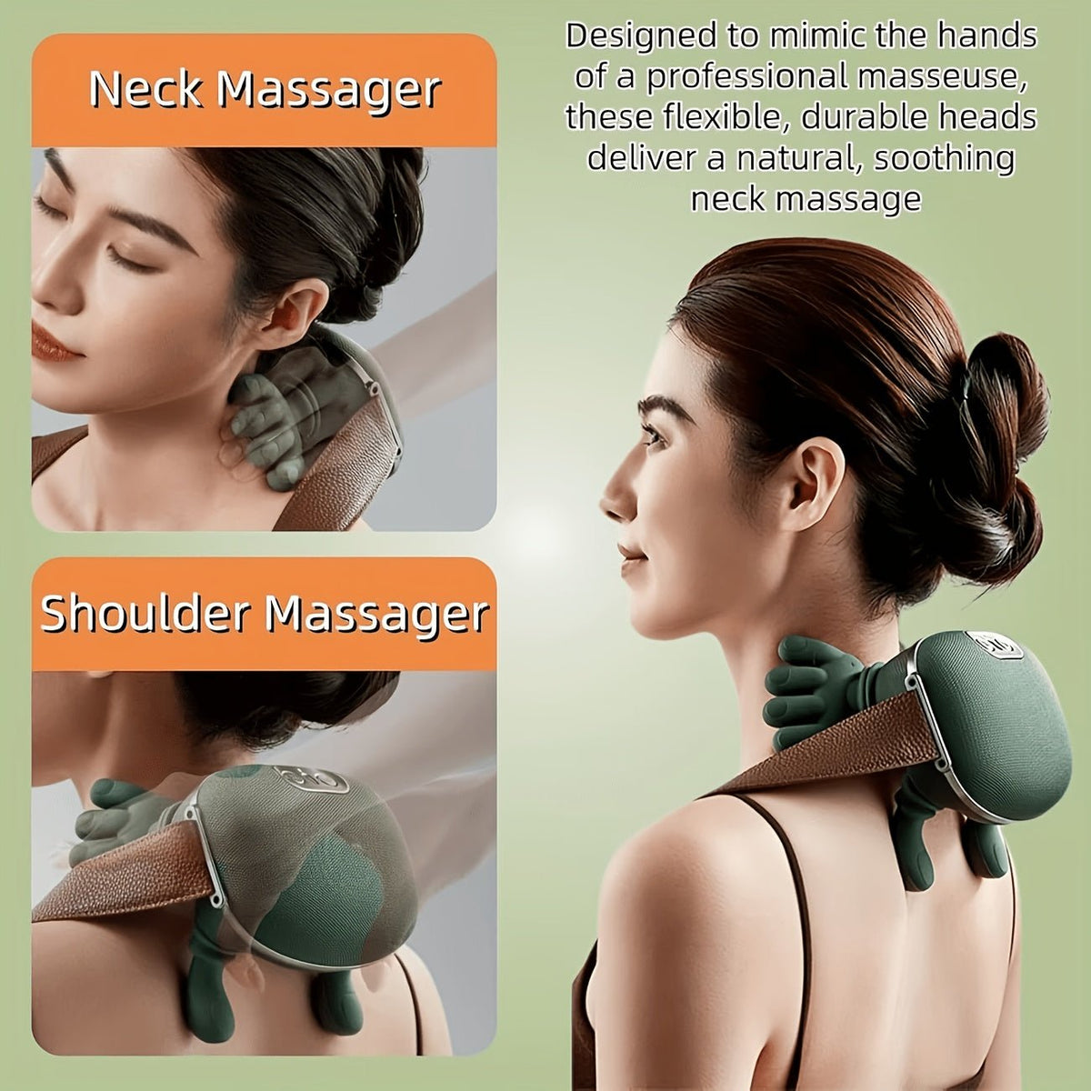 Little Turtle Nek- en Schoudermassager – Oplaadbaar met Warmtefunctie - Spotlights shopping