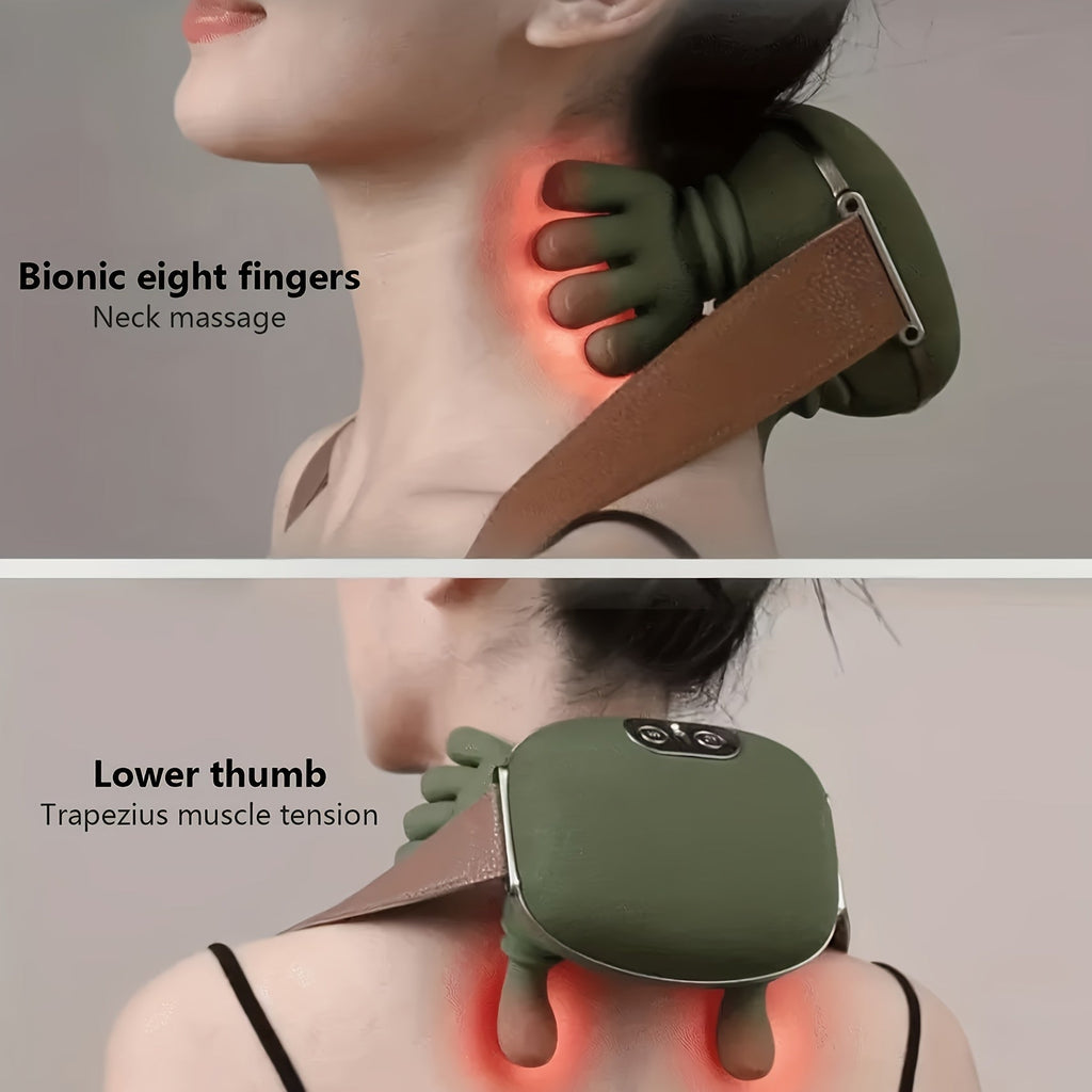 Little Turtle Nek- en Schoudermassager – Oplaadbaar met Warmtefunctie - Spotlights shopping