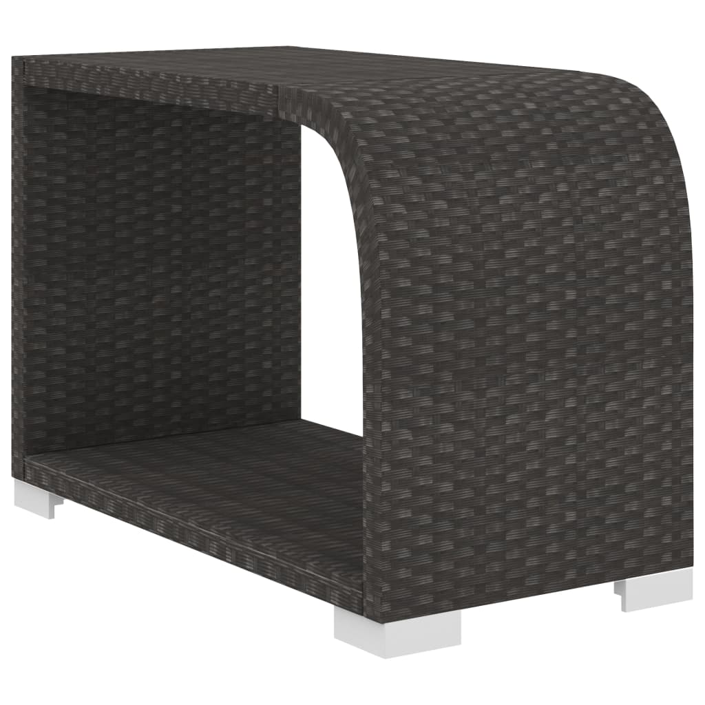 11-delige zwarte PE-rattan loungeset met comfortabele kussens en twee bijzettafels voor tuin of terras