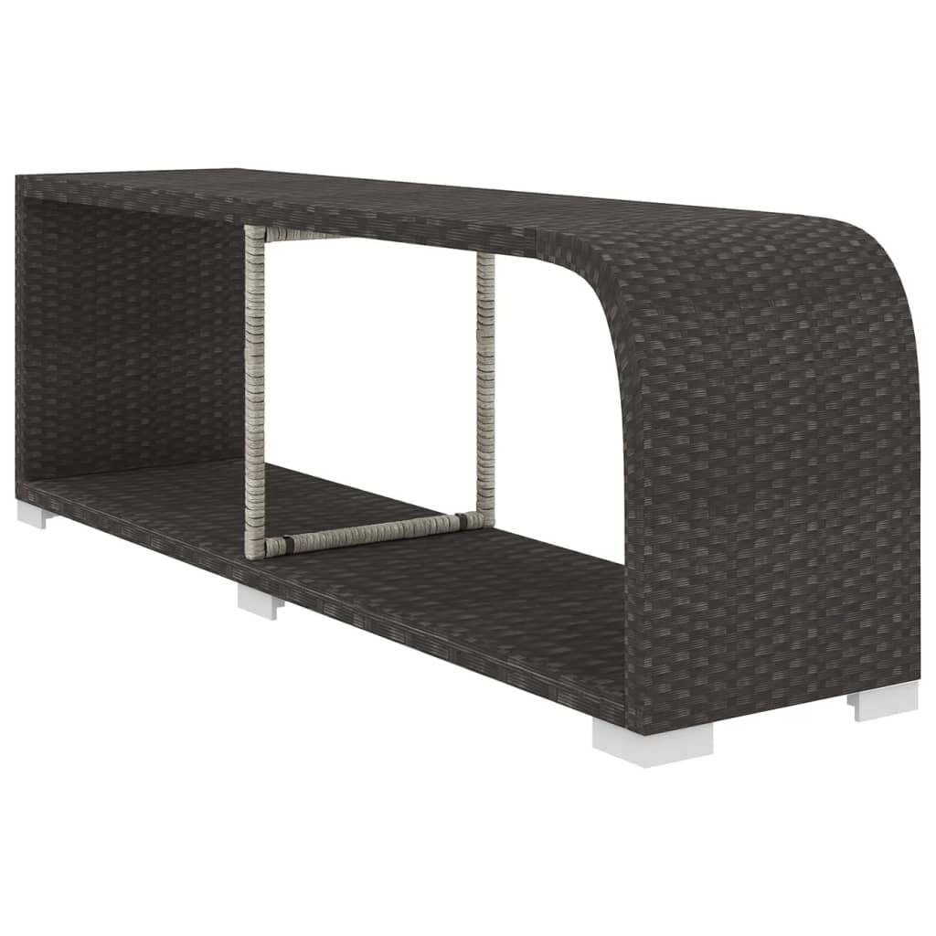11-delige zwarte PE-rattan loungeset met comfortabele kussens en twee bijzettafels voor tuin of terras