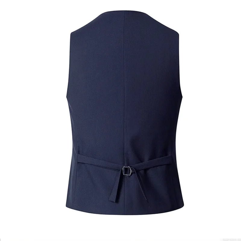 M-7XL Spring/summer Man Suit Vest Sleeveless Vest with Adjustable Waist Single Breasted Solid Color Business Suit Vest Wedding - Spotlights shopping