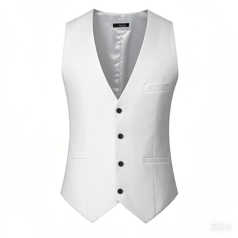 Klassiek heren gilet met verstelbare taille voor zakelijke en formele gelegenheden