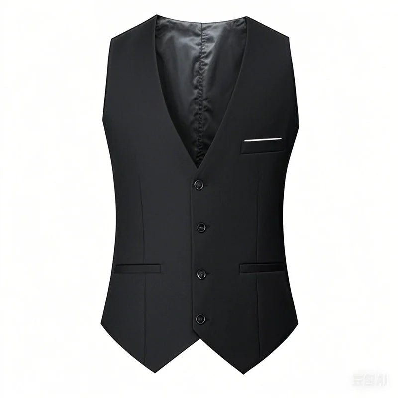 Klassiek heren gilet met verstelbare taille voor zakelijke en formele gelegenheden