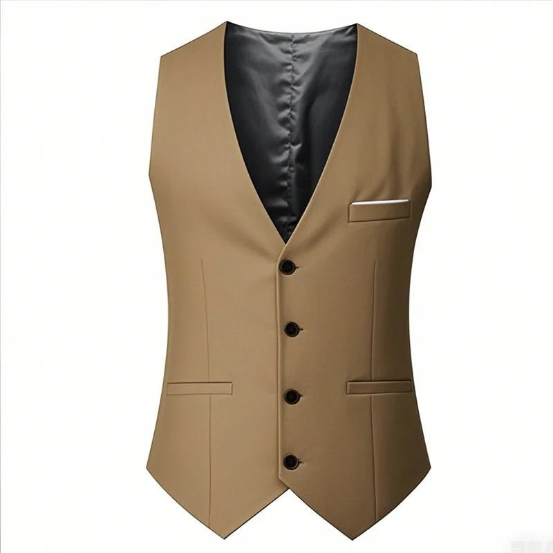 Klassiek heren gilet met verstelbare taille voor zakelijke en formele gelegenheden