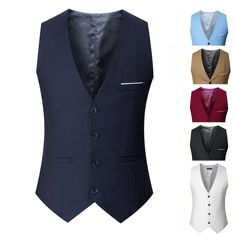 Klassiek heren gilet met verstelbare taille voor zakelijke en formele gelegenheden