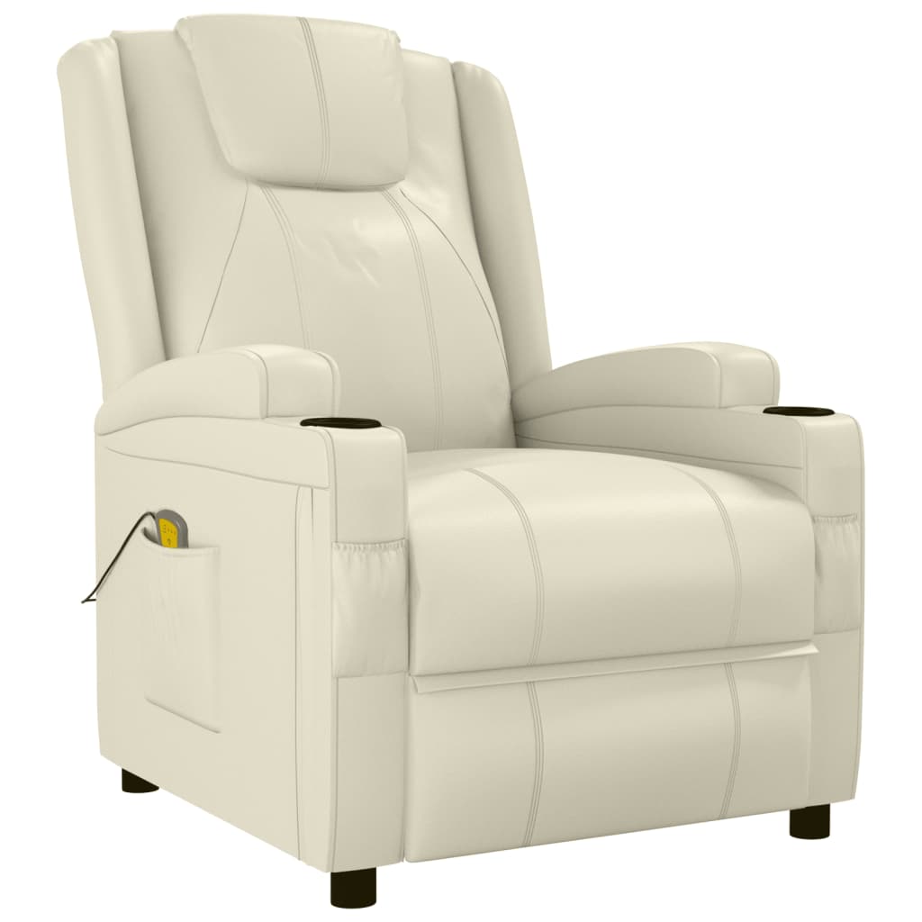 Luxe massagestoel van kunstleer met massagefunctie en verwarming voor optimaal zitcomfort