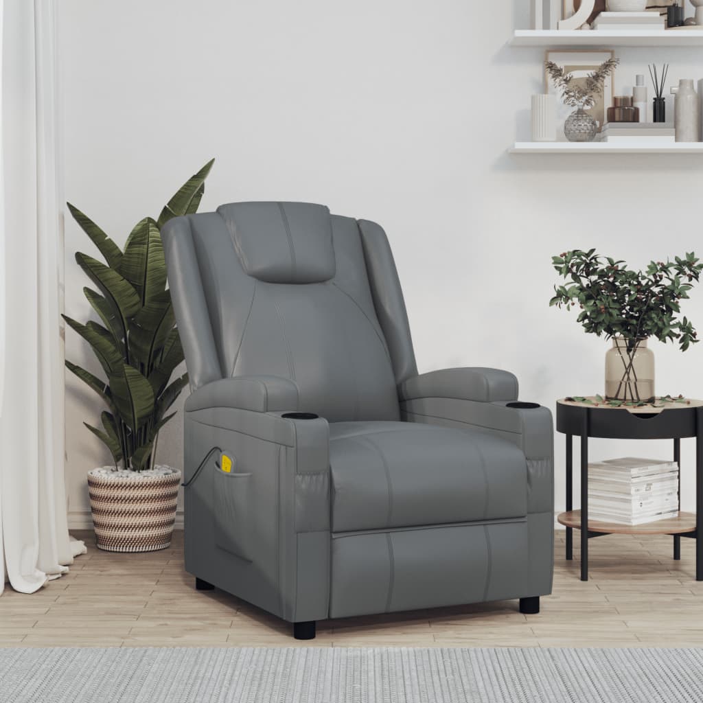 Luxe massagestoel van kunstleer met massagefunctie en verwarming voor optimaal zitcomfort