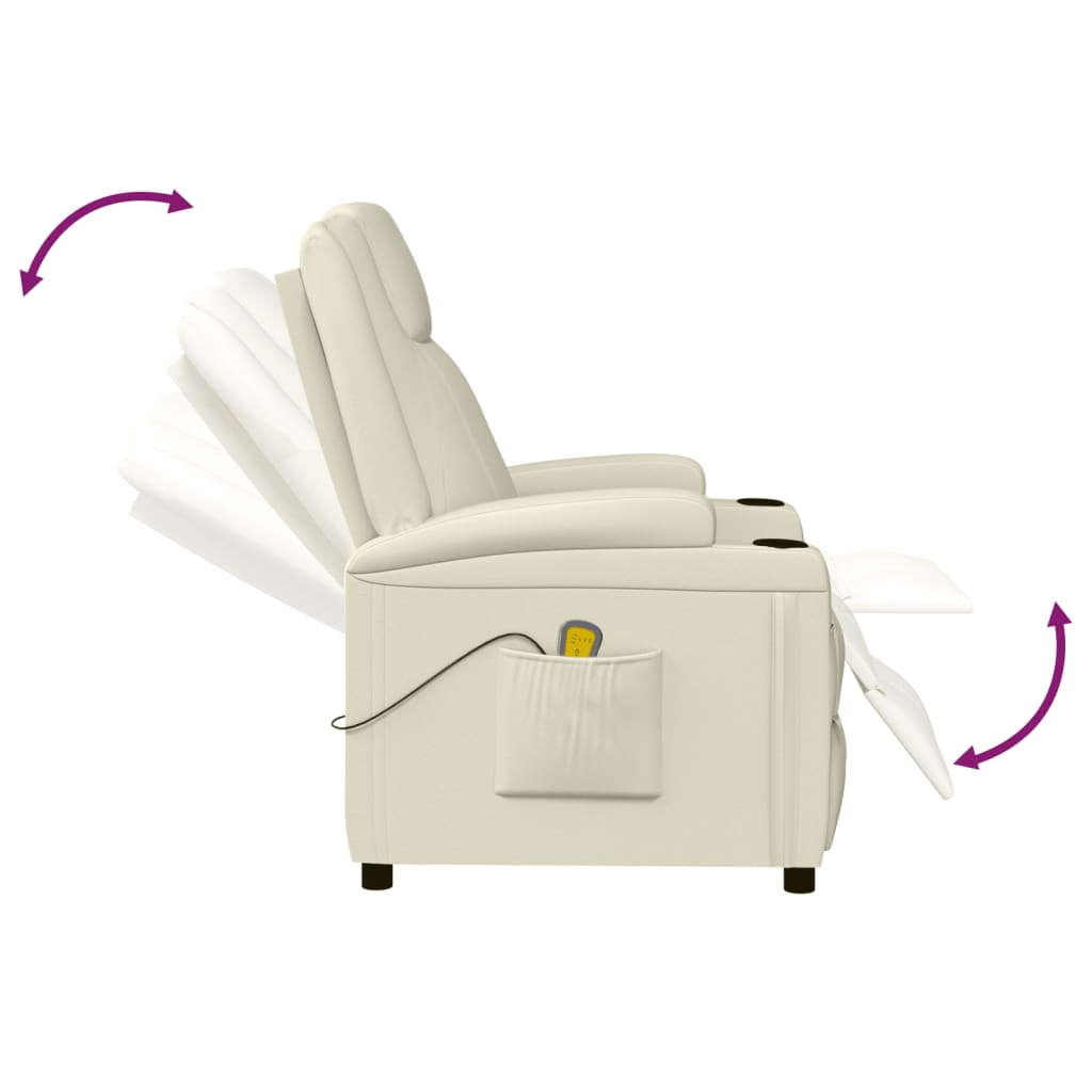 Luxe massagestoel van kunstleer met massagefunctie en verwarming voor optimaal zitcomfort