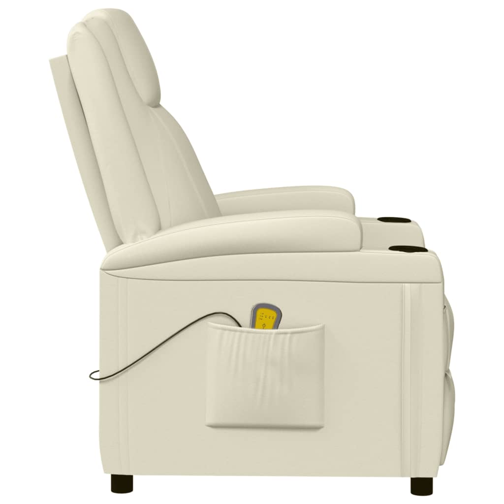 Luxe massagestoel van kunstleer met massagefunctie en verwarming voor optimaal zitcomfort