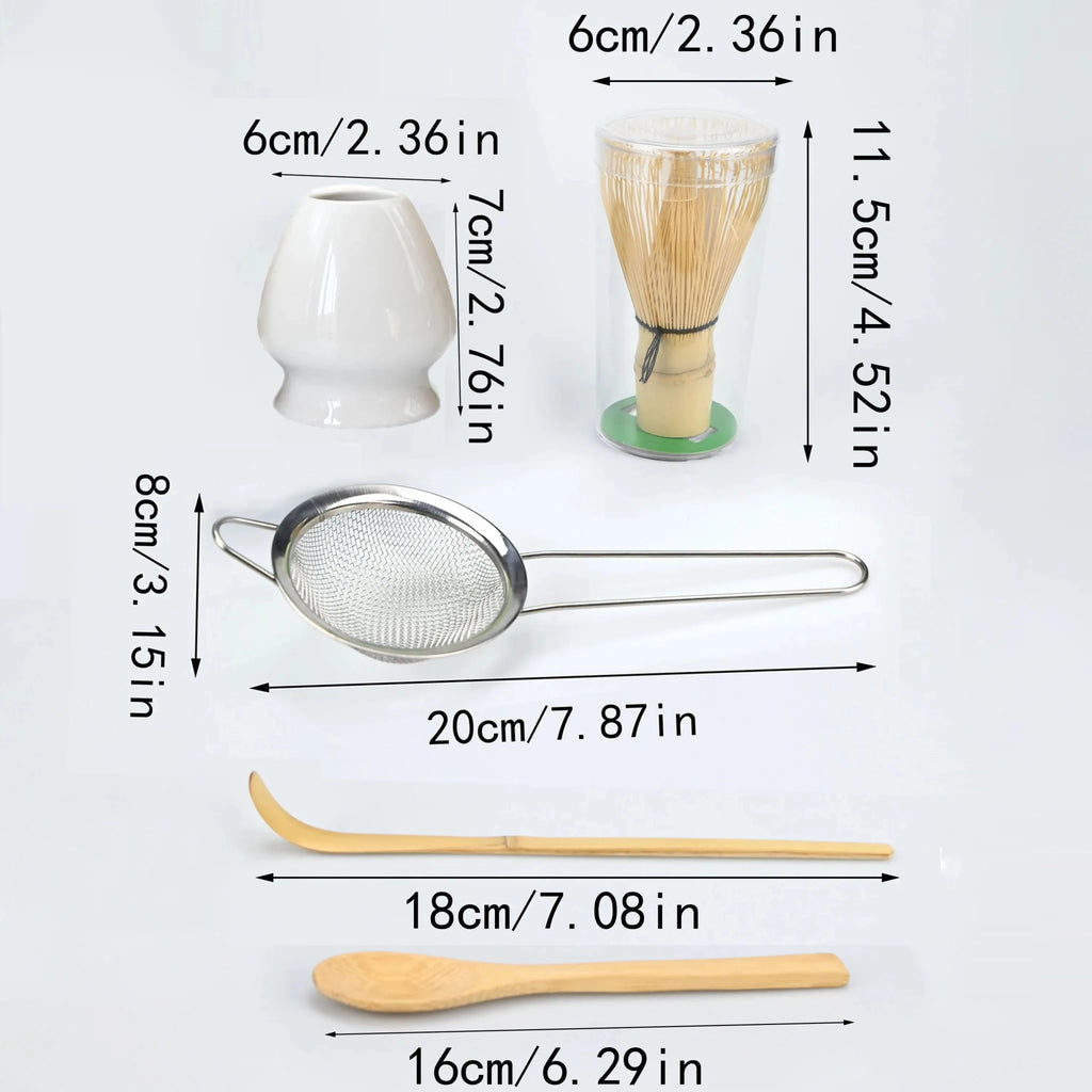 Matcha Set 5-delig – Bamboe Klopper, Zeef & Lepel - Spotlights shopping